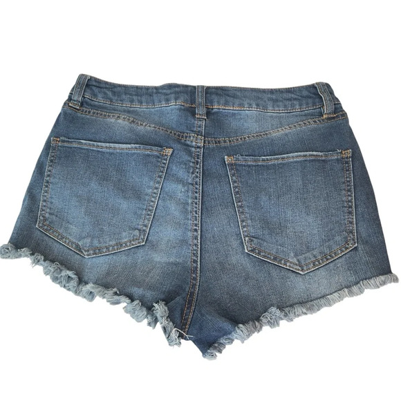 Denim Blue shorts with front and back pockets - Picture 2 of 6